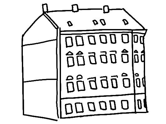 zeichnung vom haus
